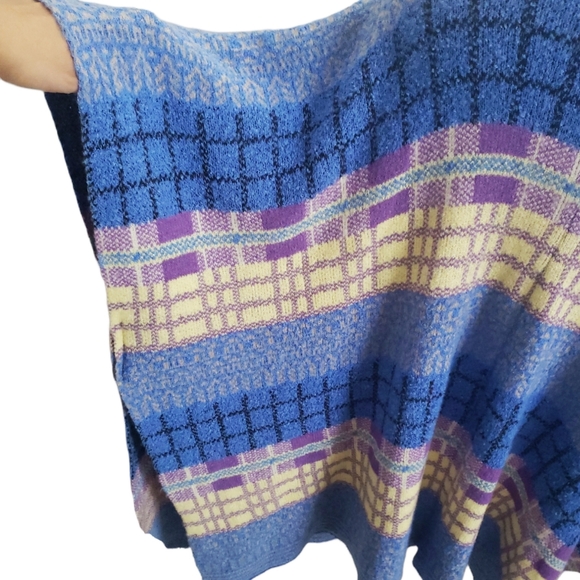 Free People Sweater Poncho Hooded Cardigan Multicolor Oversized Slouchy Soft OS - Picture 11 of 15